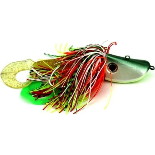 1Pcs Big Metal Lead Head Jigs Fishing Baits Buzzbaits Squid Hook Soft Fishing Lures Grub Worm Soft Tackle 150g