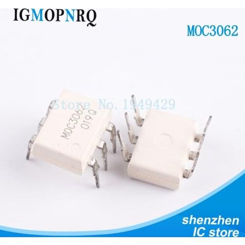 10PCS MOC3062 DIP6 Triode and SCR output optocoupler 600V Optocoupler Triac Driver ZC New