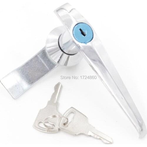2pcs Cabinet Cam Lock Push Button Top with L Shaped Handle Furniture Locks MS304-1 with Keys