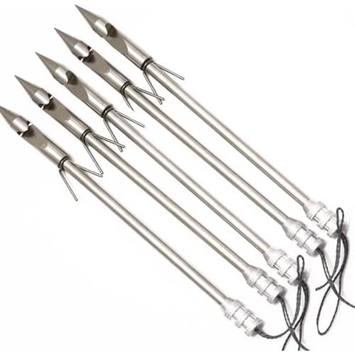 5pcs Stainless Steel Slingshot Catapult 146mm Dart Arrow Fish Slingshot Arrow Shooting Catapult Dart Hunting Skill