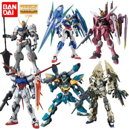 Bandai MG 1/100 Astray Red Frame SAZABI KA Unicorn 03 Phenex JUSTICE Master Grade UNICORN Wing Zero Gundam Model Assembly Toys