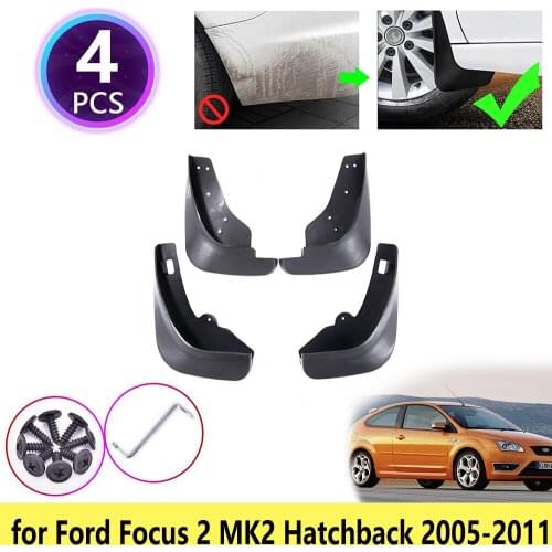 For Ford Focus 2 MK2 MK2.5 Hatchback 2005 2006 2007 2008 2009 2010 2011 Mudguards Mudflap Fender Mud Guards Splash Accessories