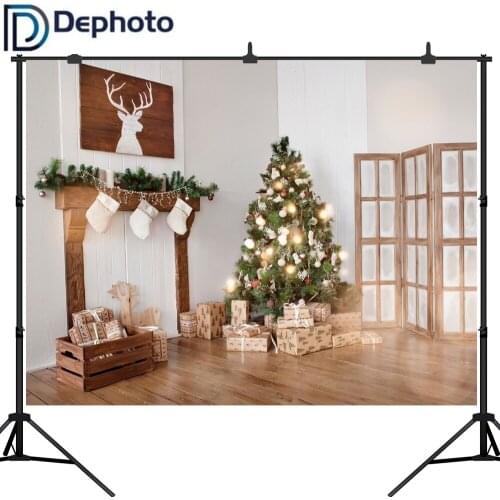 Dephoto Home Decoration Christmas Photography Background Computer Printed Children Photo Backdrops for Photo Studio Shoot props