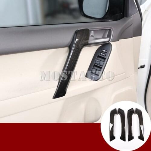 For Toyota Land Cruiser Prado FJ150 Black Car Door Handle Grab Handle Trim Cover 2010-2019 4pcs Car Accessories Interior
