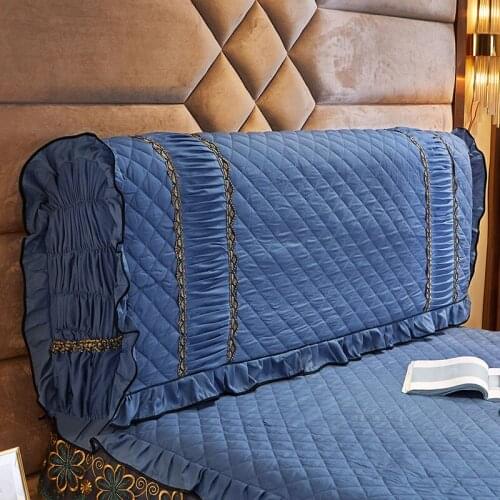 European All-inclusive Thicken Quilted Headboard Cover Soft Cotton Fabric King Queen Size Dustproof Bed Head Cover 150x70cm