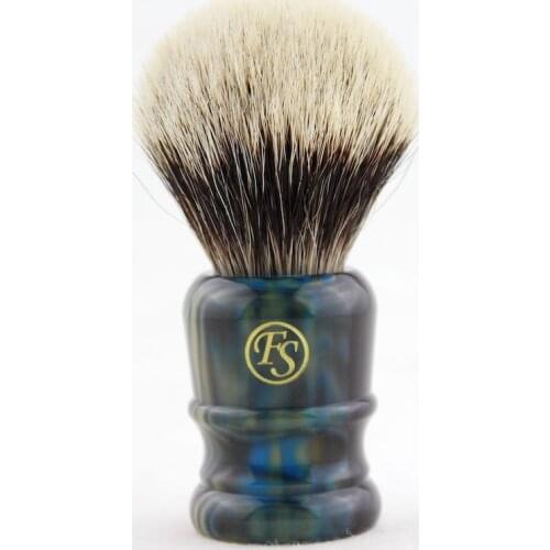 "FS"-24mm MANCHURIAN 2 Band Finest badger Shaving Brush Faux Lapis Stone Handle+FREE STAND+FREE SHIPPING