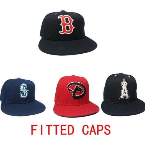 Top Boston Fitted Hats Baseball Beach Caps Adult Flat Letter A B C Running Hip Hop Caps Man Women Black Red Full Closed Gorras