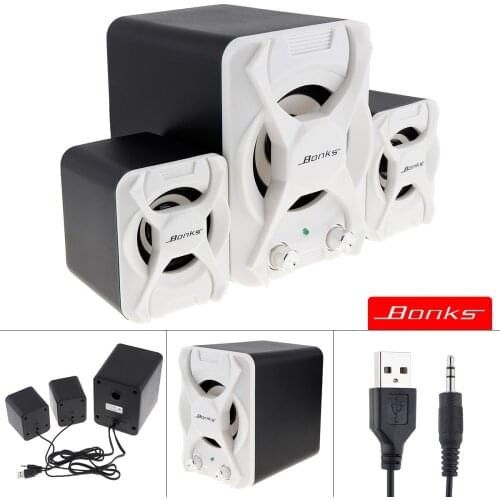 Notebook Combination Subwoofer Speaker Vigorous Bass Adjustment and Full Frequency Volume Control Knob for Desktop PC Phone