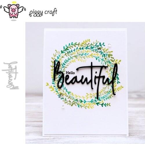 Piggy Craft metal cutting dies cut die mold Beautiful letters Scrapbook paper craft knife mould blade punch stencils dies
