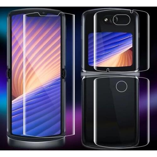3 In 1 Soft Hydrogel Protective Film for Moto Razr 5G Screen Protector Anti-Scratch HD Clear Film on For Motorola Razr-5G