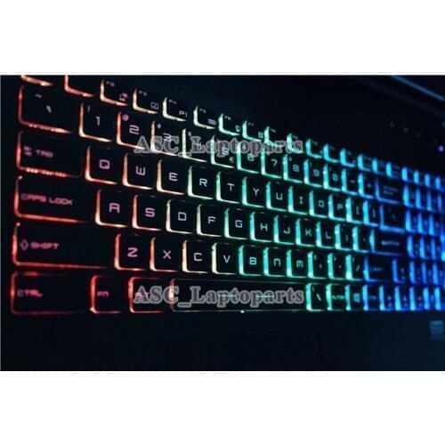 New US English QWERTY Keyboard For MSI GP72 7REX GP72M 7RDX GP72M 7REX Colorfull Backlit Crystal , White Printing