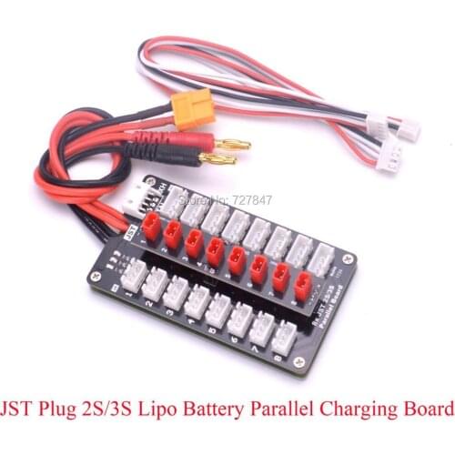 NEW JST Plug 2S/3S Lipo Battery Parallel Charging Board for Balance Charger Drone Helicopter Battery RC Models Parts