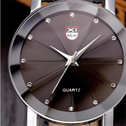 2019 New Simple 7mm Ultra-Thin Quartz WristWatch Crocodile Pattern Leather Strap Fashion Women Watch Ladies Clock