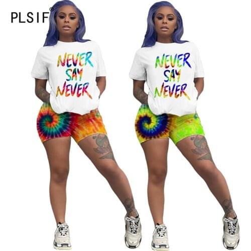 2020 new fashion white o neck short sleeve print top and hot short 2 pieces set casual lady fashion tracksuits