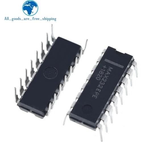 New original 10PCS MAX232EPE DIP MAX232 RS232 Transceiver Drivers/Receivers