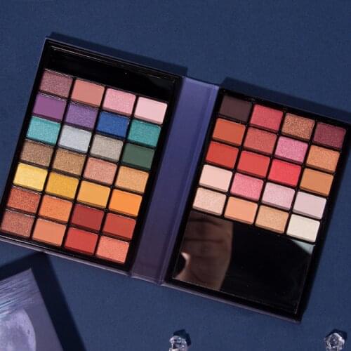 48 Color Eye Shadow Palette Earthy Pearly Shimmer Matte Eye Shadow Waterproof Long-lasting Eye Makeup Cosmetics TSLM1