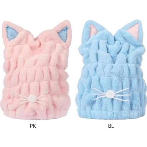 Microfiber Hair Drying Towels, Cute Bath Towel Wrap, Ultra Soft Absorbent Hair Dry Hat Cap, Quick Drying Bath Cap