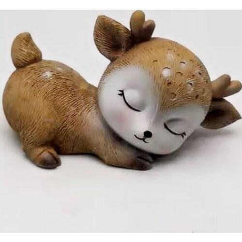 3d sleeping deer silicone mold diy soap gypsum resin mold chocolate fondant cake decoration tools