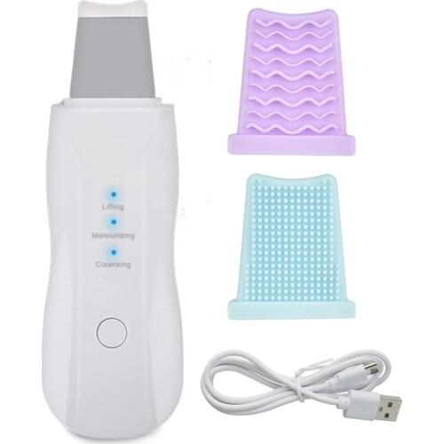 Blackhead Peeling Remover Facial Spatula Cleaner Ultrasonic Skin Scrubber Exfoliating Skin Care Device Beauty Machine