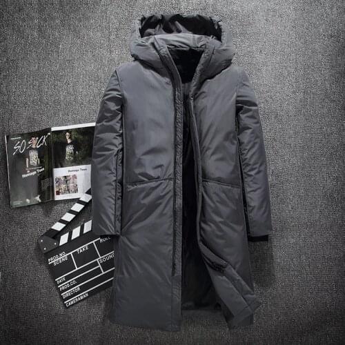 Warm Thick Winter Down Jacket Men Fashion Brand Clothing Top Quality X-Long Male White Duck Down Coat M-4XL