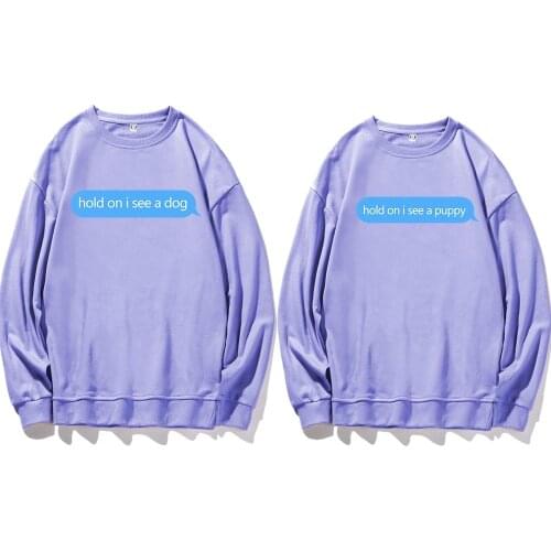 Funny Letter Oversized Hooded Unisex Harajuku Sweatshirt Autumn Cotton Couple Hoodies Plus Size Clothes Loose Women Clothing Top
