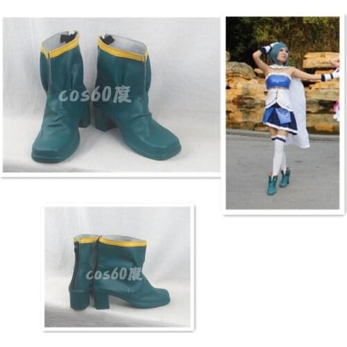 Puella Magi Madoka Magica Sayaka Miki Cosplay Shoes Boots S008