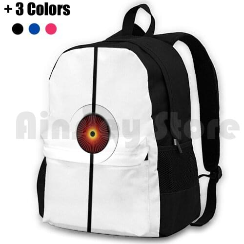 Portal Turret Outdoor Hiking Backpack Riding Climbing Sports Bag Portal Portalturret Turret Guns Bullets Eye Red White 2 Portal
