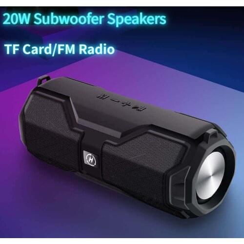 Outdoor Wireless Bluetooth Speaker TF Card FM Radio 20W Subwoofer Portable Speakers With Subwoofer Bass Audio Video Consumer
