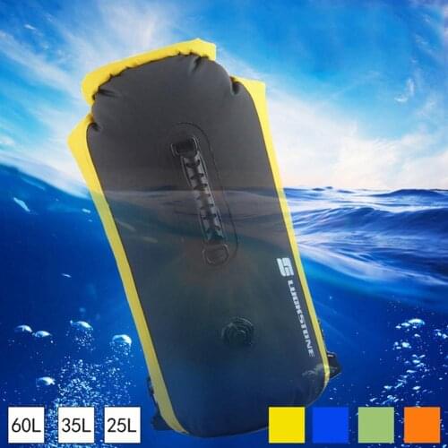 60L Outdoor Floating River Upstream Waterproof Bag Inflatable Swimming Bag Tote Bucket