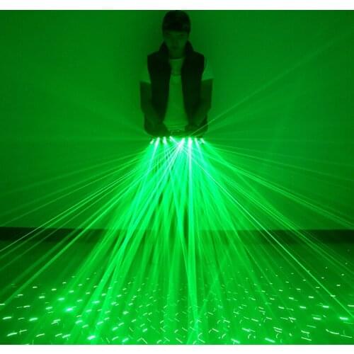 Green Laser Gloves Laser FlashFinger Dress Up LED Robot Suit Glowing Dress Bar Party Music Festival Live Atmosphere Props