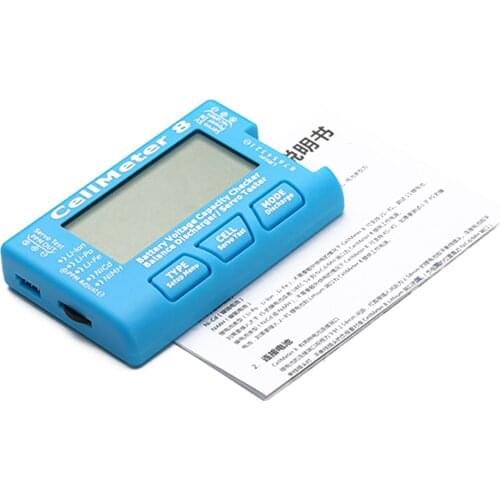 1pcs AOKda CellMeter 8 Digital Battery Capacity Checker LCD Display CellMeter For LiPo LiFe Li-lon Nicd NiMH Battery For RC Toy