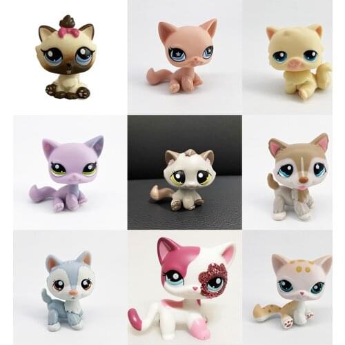 2019 LPS Rare toy little Cream white great dane dog yellow bule eyes animal pet shop lps toys for kids