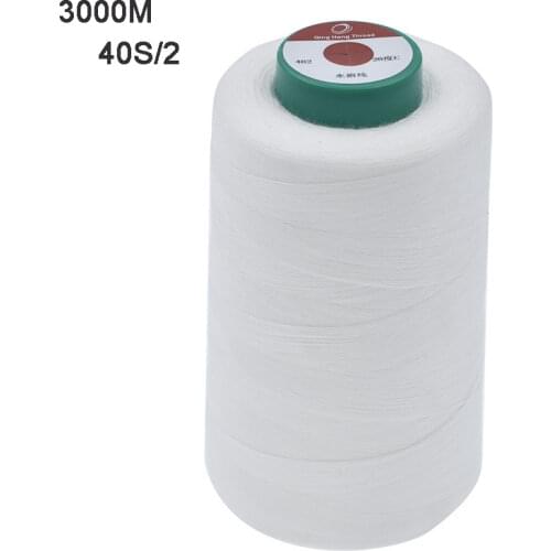 3000m long Raw White Water soluble sewing thread 20C Wash Away Vanish Clothes DIY Handmade Sewing Accessories Threads 40S/2