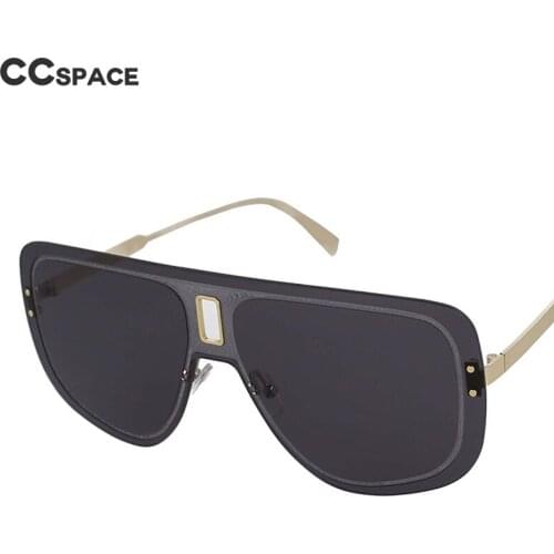 53079 Oversized Branded Rimless Sunglasses Designer Fashion Men Women Sunshade Uv400 Cool Black Driver Mirror