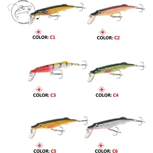 6Pcs Diving Depth 1.5M 8.5cm/6g Artificial 3D Eyes Wobbler Bionic Bait Fishing Lure6# With Hook ABS Plastic Hard Bait Swim bait