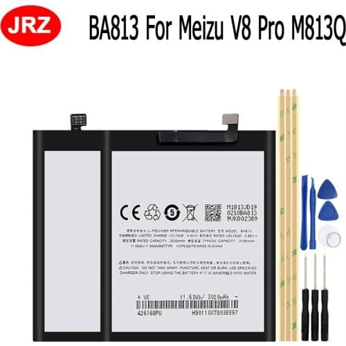 BA813 For Meizu V8 Pro M813Q Battery 3100mAh Mobile Phone Replacement Batteria Batterie For Meizu V8 Pro Accumulator AKKU +Tools