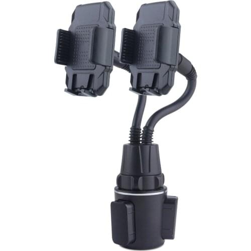 Car Water Cup Dual-head Mobile Phone Holder Compatible with All Mobile Phones Mobile Environmentally Plastic Bracket