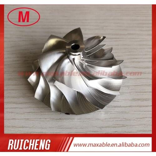 GT15-25 47.73/64.44mm 7+7 blades high performance point milling air curve turbo milling/aluminum 2618/billet compressor wheel