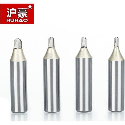 HUHAO 1pcs 1/2" 1/4" Shank Woodworking Cutter Lengthening Deep Round Milling Cutter Tungsten Carbide Trimming Engraving Tool
