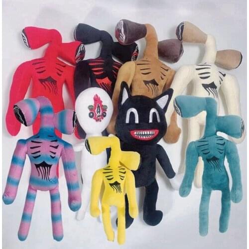 40cm Siren Head Plush Toy White Black Sirenhead Stuffed Doll Horror Character Figures Peluches Toys for Children Birthday Gift