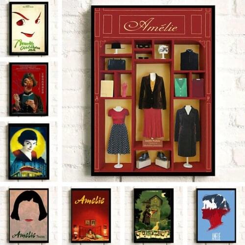 Movie Art French Amelie Wall Kids Room Nordic Canvas Painting Black White Modular Posters and Prints Home Decoration