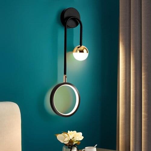 Creative Modern LEDWall Lamp Retro Minimalist Background Light Fixture Bedroom Bedside Nordic Creative Led Wall Lamps
