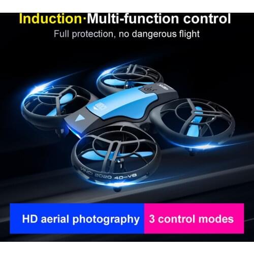 V8 Mini Drone With 5MP WiFi FPV HD Camera Air Pressure Height Maintain Quadcopter RC Quadcopter Toy For Children Helicopter