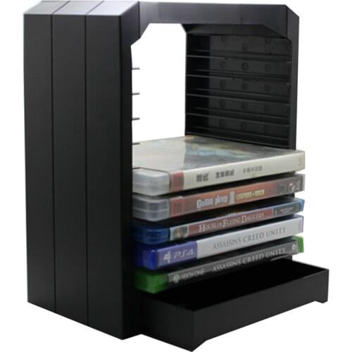 Multifunctional Universal Games & Blu Ray Discs Storage Tower For 10 CD games or Blu-ray discs holder for Xbox One for PS4