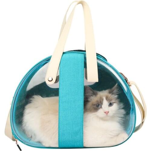 Fashion breathable Cat-Carrier-Bag Foldable Transparent pet Capsule backpack/Handbag for small Puppy Pet travel