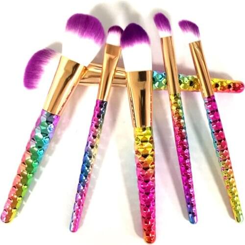 Makeup Brushes Set Professional 6PCS Pincel Maquiagem Cosmetics Brushes Colorful Contour Base Powder Blush Eye Makeup Brushes