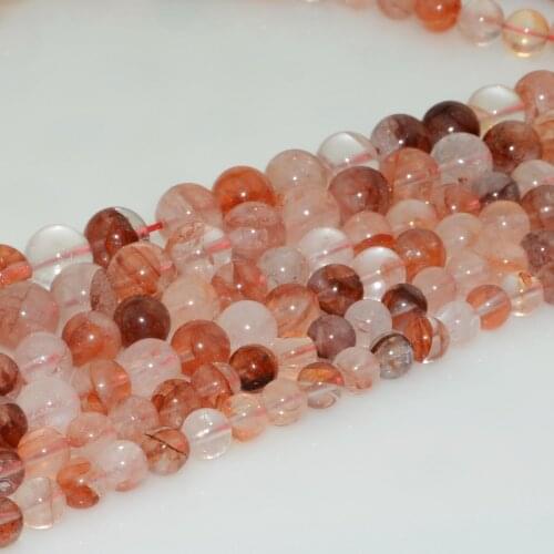 Natural Hematoid Quartz Loose Round Beads 6mm, 8mm,10mm,12mm