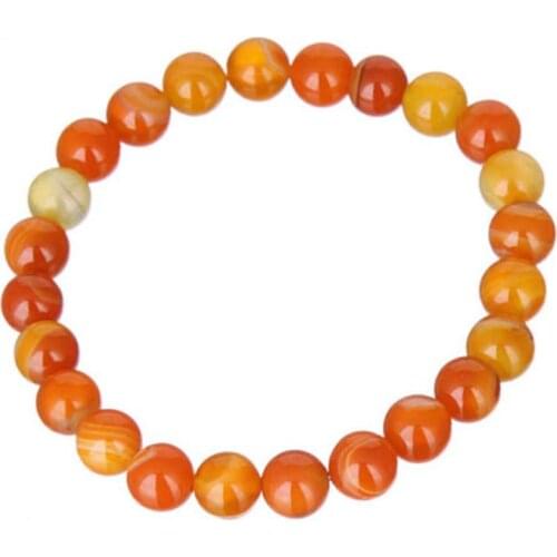 Natural Quartz Gemstone Round Bead Bracelet Beads Jewelry 8mm Wholesale Bangle New Fashion High-quality
