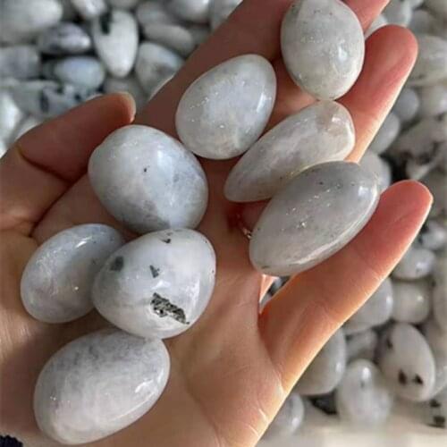 Natural Gray moonstone Quartz tumbled stones Crystal gravel Minerals and Stones Rough Gemstone Specimen