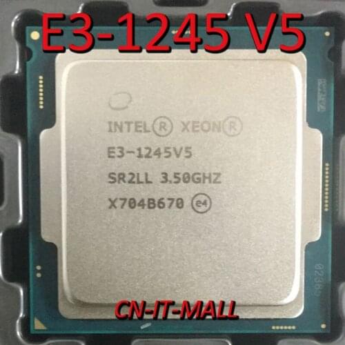 Intel Xeon E3-1245 V5 CPU 3.5GHz 8M 4 Core 8 Threads LGA1151 Processor